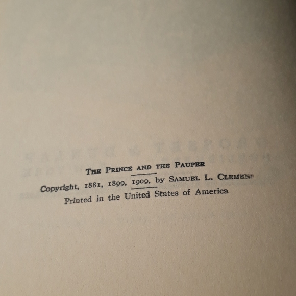 Rare 1909 hardcopy of The Prince And The Pauper Written By Mark Twain in 1909 - Picture 10 of 16